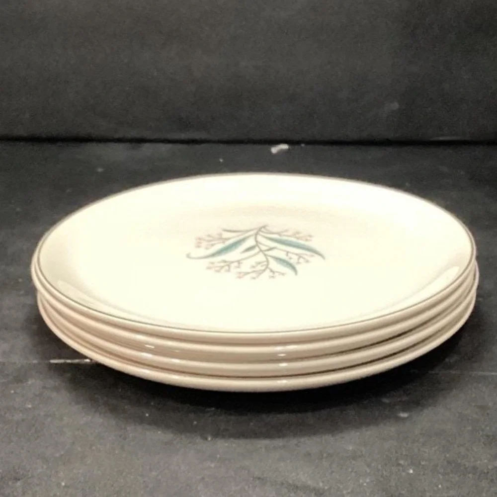 Alliance China Regal Salad Plates, Set of 2, Vintage White‎ Porcelain Dinnerware